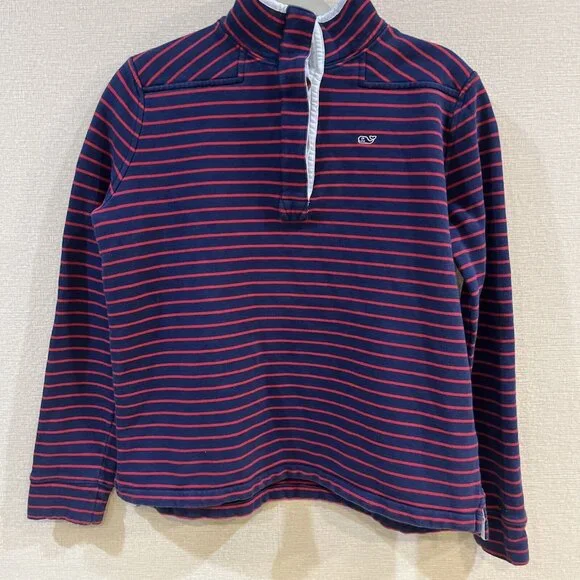 Vineyard Vines 1/4 Botton Pullover Men's Large Striped Long Sleeve Sweater - Picture 1 of 16